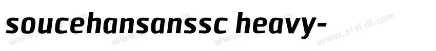 soucehansanssc heavy字体转换